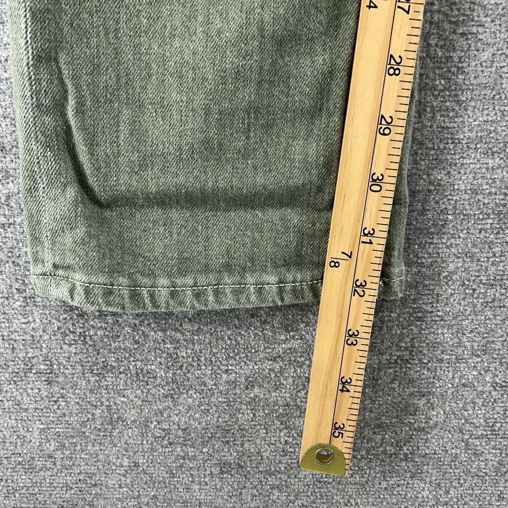 R13 Tobi Boy Jeans Women Size 26 Army Green Denim Made Italy Straight Leg - Picture 10 of 12